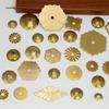 Vintage Brass Furniture Fittings: Antique Gasket, Flat Washer, Irregular Handle, and Base Plate Collection.