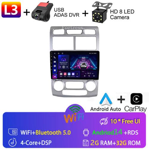 Fortress  Android 10 Car Radio For Kia Sportage 2 2004 2005 2006 2007-2010 Android Auto Multimedia Player Stereo BT 2din DVD HU