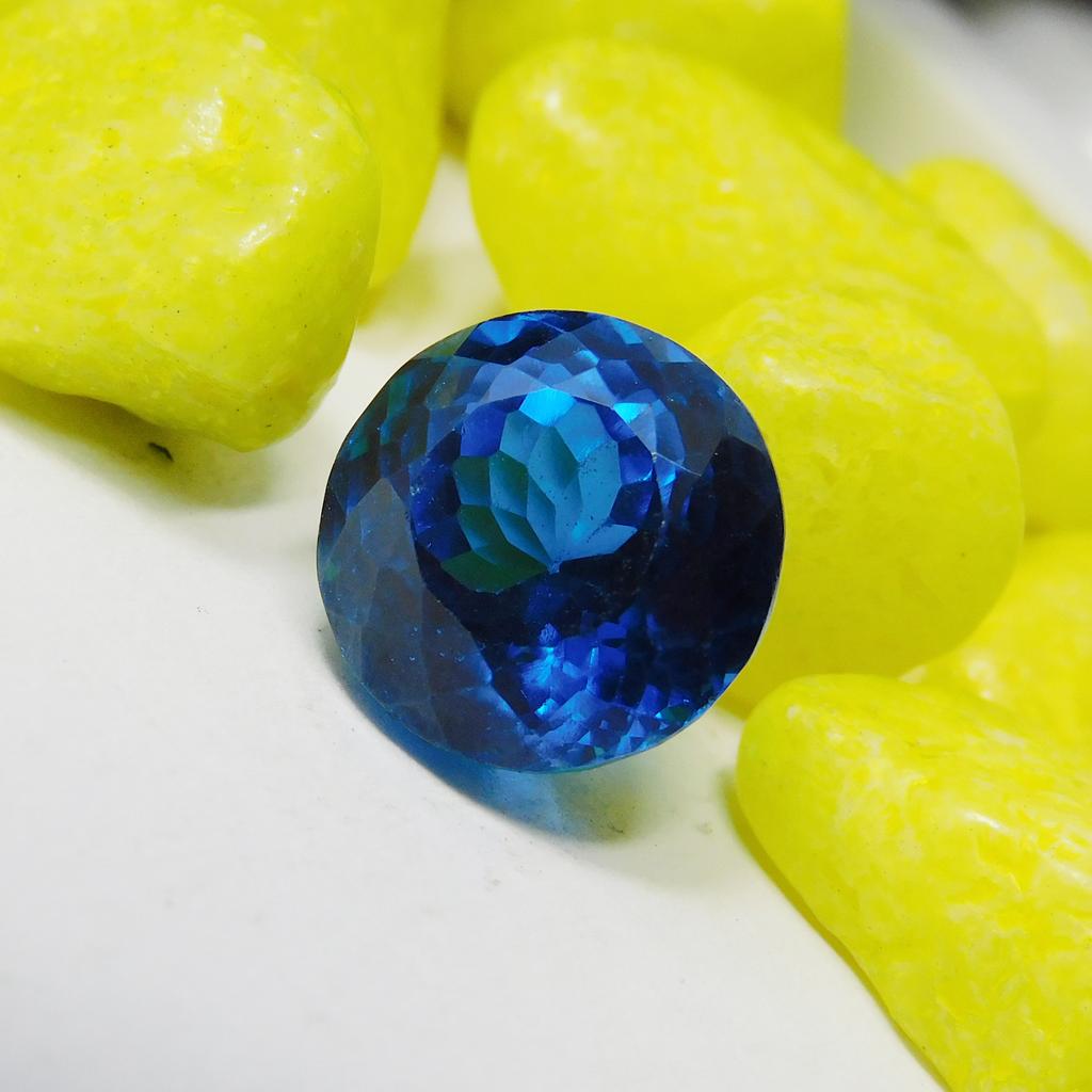 Natural Blue Sapphire Loose Gemstone 7.75 Ct Round Cut September Birthstone for Gem Collections