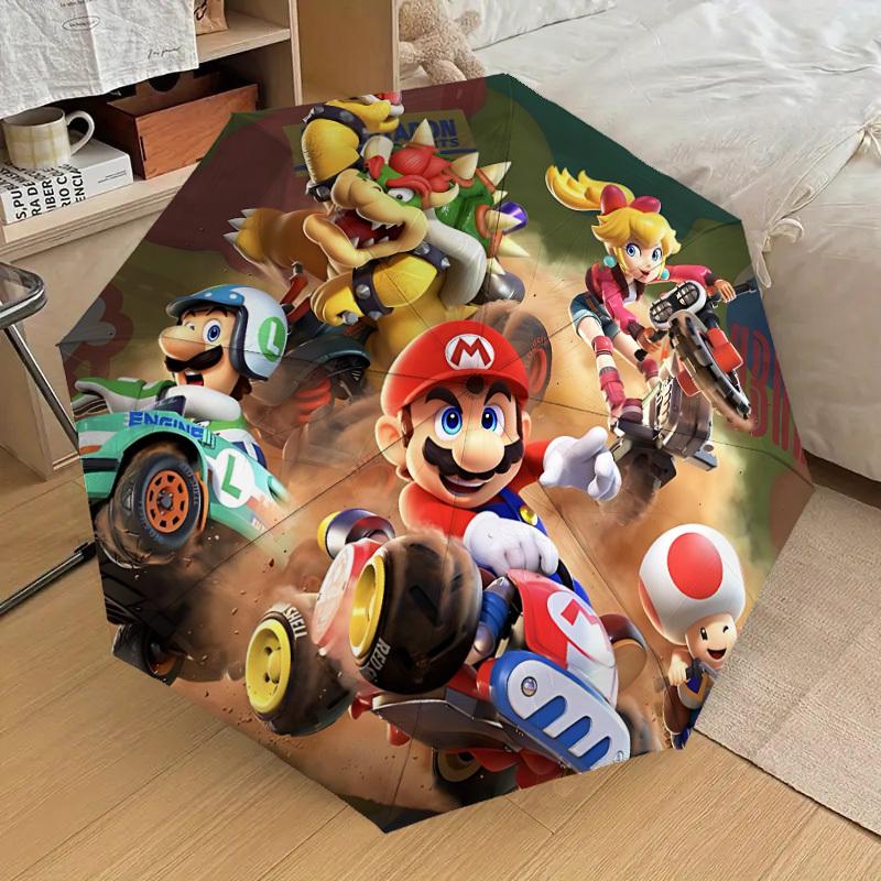 

1pc Mario Kart Automatic Open/Close Umbrella, Lightweight Design for Everyone,Durable Canopy yy251014051