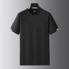 Dibenze Men's Plus Size Round Neck Short Sleeve Cotton T-shirt