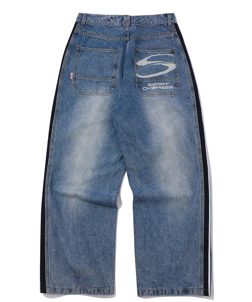 SPORT CHAMBER Sc Track Denim Pants (Blue)
