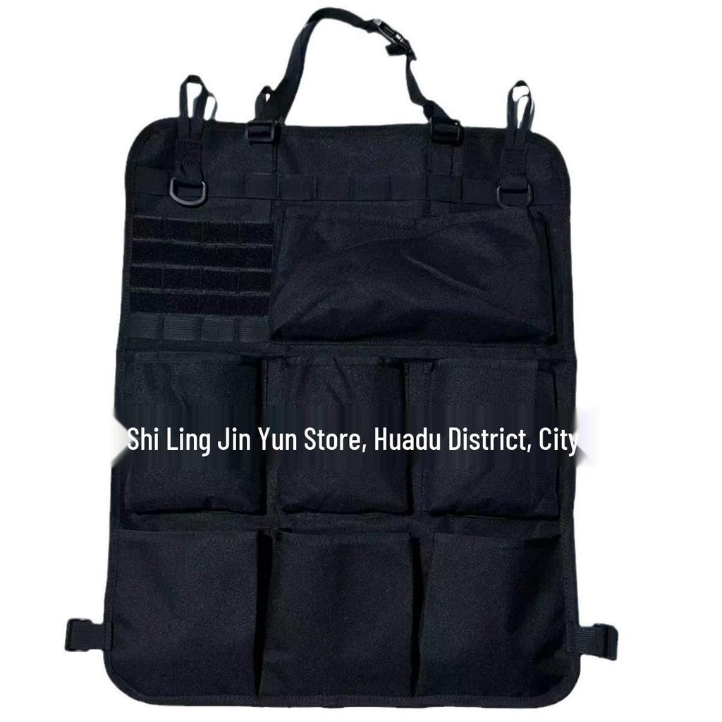 2025 Camouflage Tactical Car Seat Backrest Storage Bag with Eight Pockets