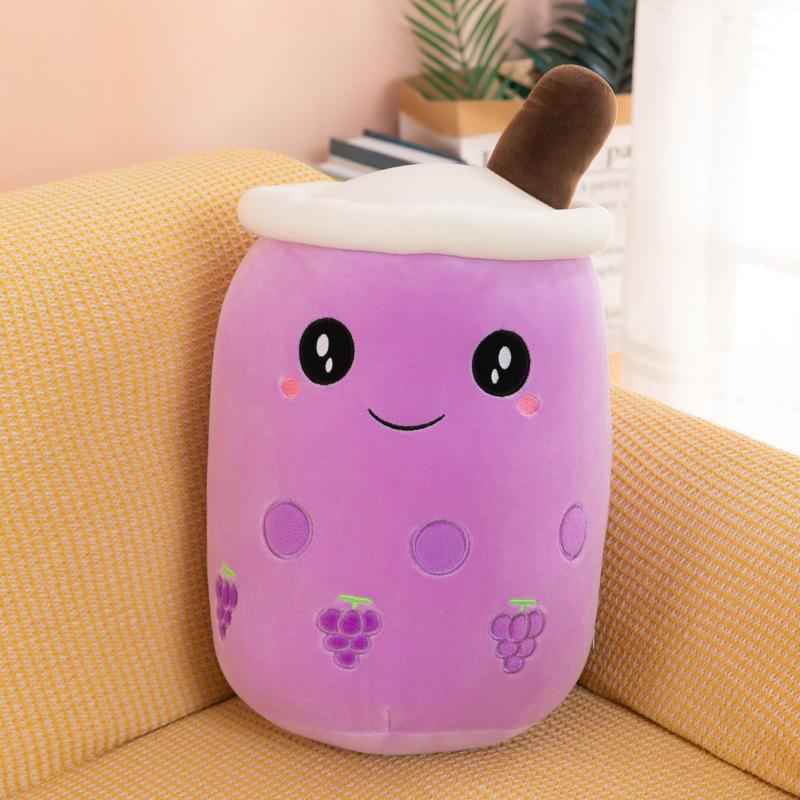 Large Cute Milk Tea Plush Pillow - Pearl Tea Cup Doll