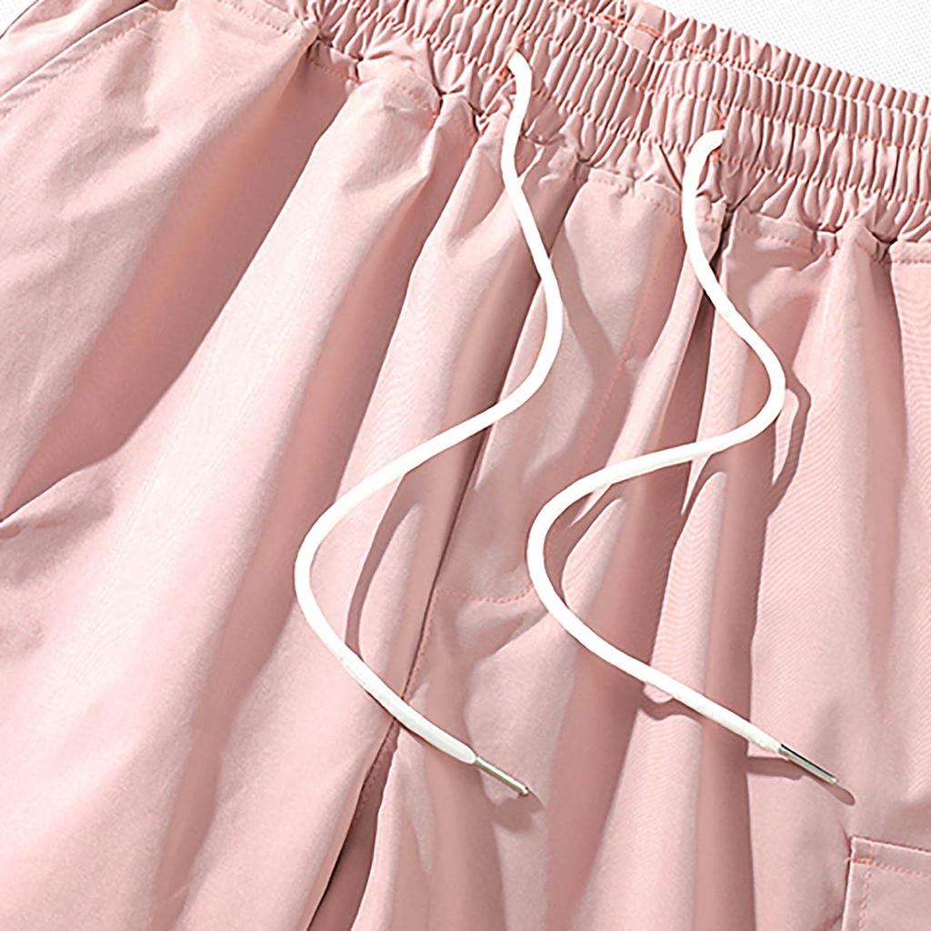 Men's Summer Cargo Shorts Loose Casual Multi-Pocket Drawstring Men's Jogging Cargo Shorts