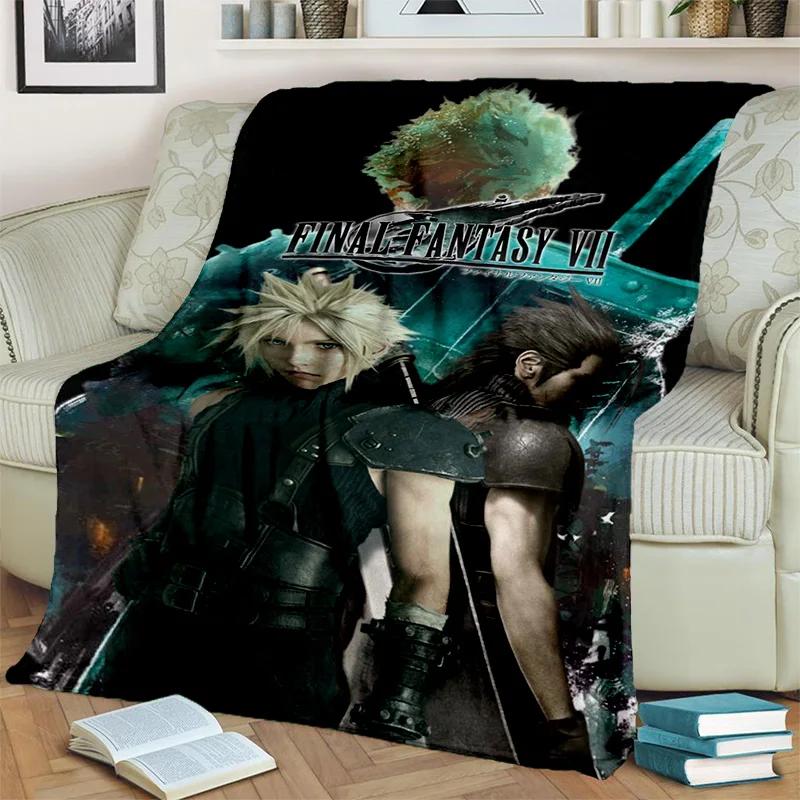 3D Final Fantasy Game Gamer FF14 HD Blanket,Soft Throw Blanket for Home Bedroom Bed Sofa Picnic Travel Office Cover Blanket Kids