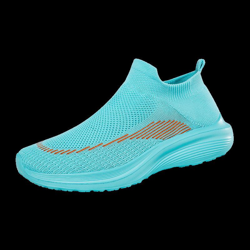 Men's Shoes Spring and Autumn Youth Sports Casual Fly-woven Lightweight Soft-soled Shock-absorbing Socks Large-size Couple Casual Running Shoes