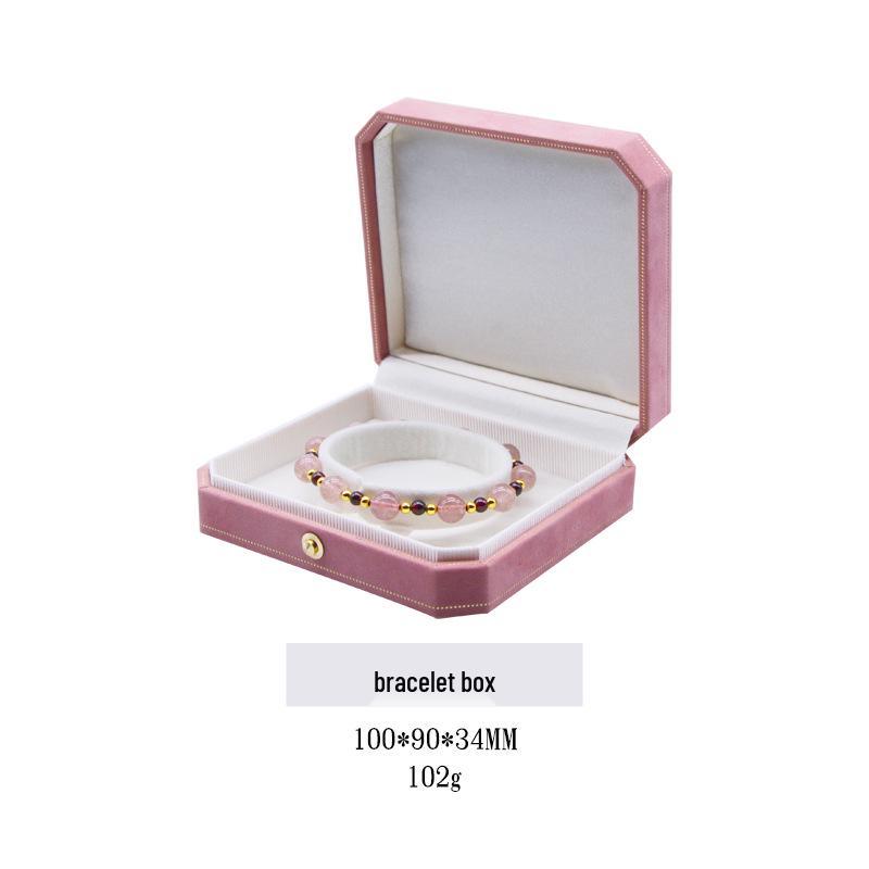 Octagonal Velvet Wedding Jewelry Box for Rings, Necklaces, and Earrings