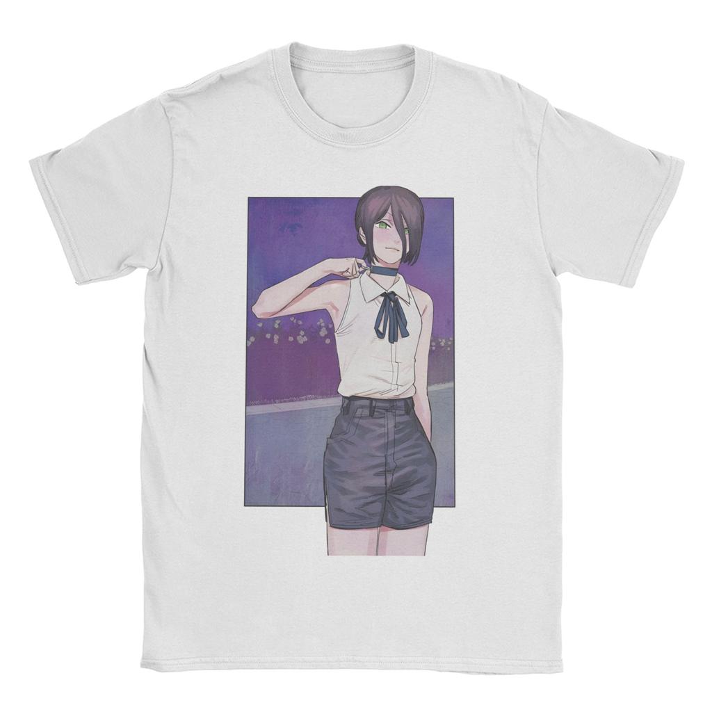 Men Women Chainsaw Man Reze Bombs Devil T Shirt Movie Pure Cotton Clothing Creative Short Sleeve O Neck Tee Shirt Summer TShirt