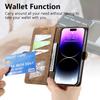 Wallet Zipper Purse Card Solt Leather Case For iPhone 14 15 Pro Max 13 Mini 12 11 SE 2022 X XR XS 8 7 Plus Strap Bag Book Cover