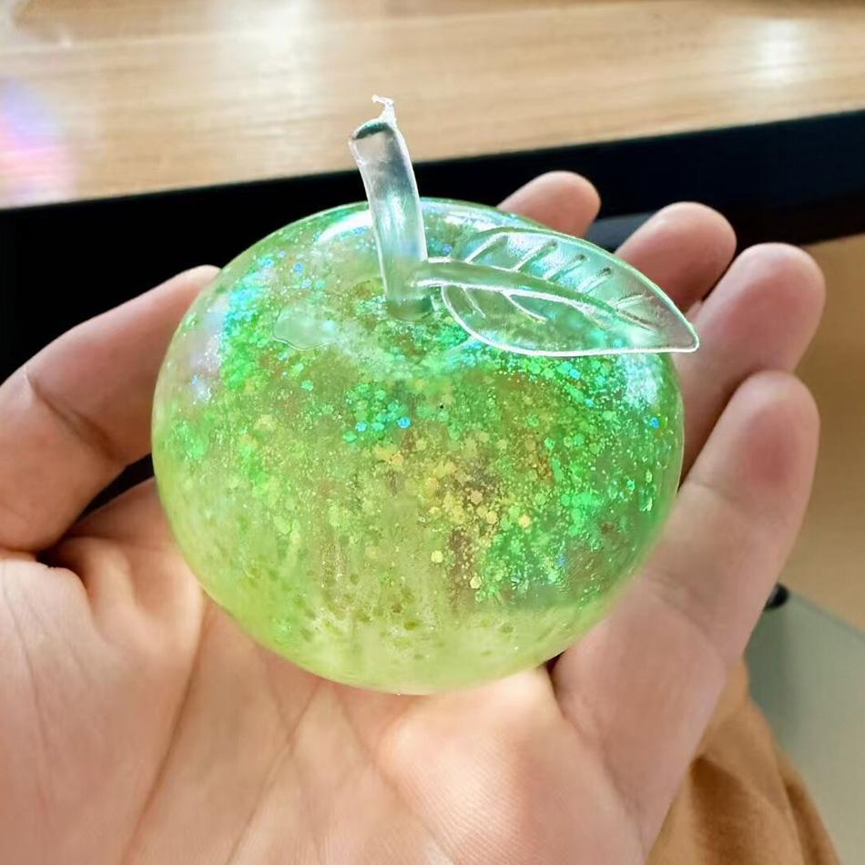 Grüner Apfel Blaue Maltose Squishy Spielzeuge Anti Stress Sensorische Fidget Spielzeuge Weiches Simuliertes Transparentes Langsam Rückprallendes Dekompressionsspielzeug