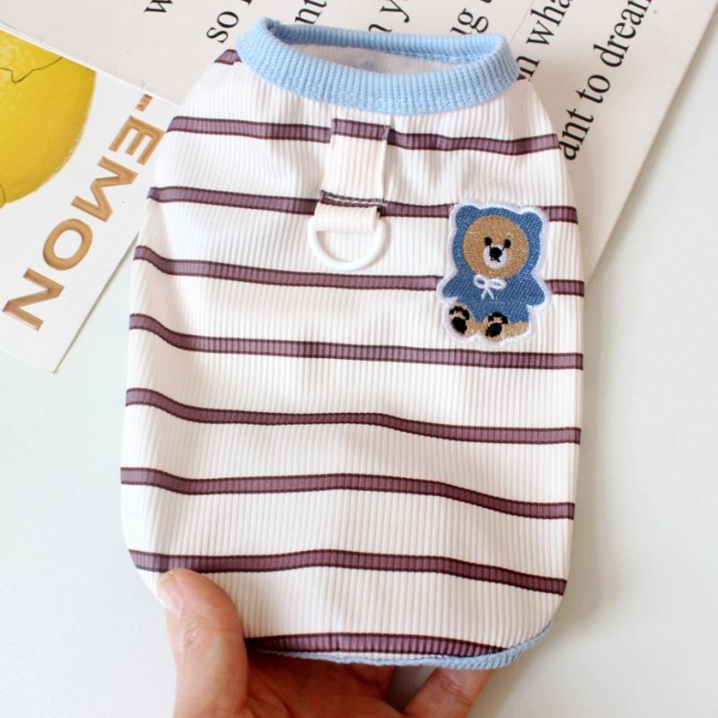 Dog Vest Summer Cartoon Food Graffiti Thin Shirts Dog Puppy T-Shirt Cat Clothing Chihuahua Cooling Dog Vest Pet Cat Dogs Clothes