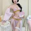 Exotic Princess Lace-up Nightdress: Sexy Open Chest Lingerie for Dancers