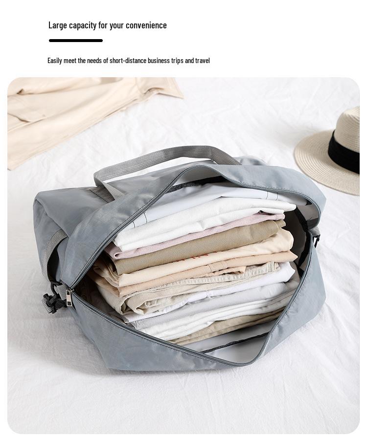 Foldable Travel Duffel Bag: Lightweight, Large Capacity, Attachable To Suitcase