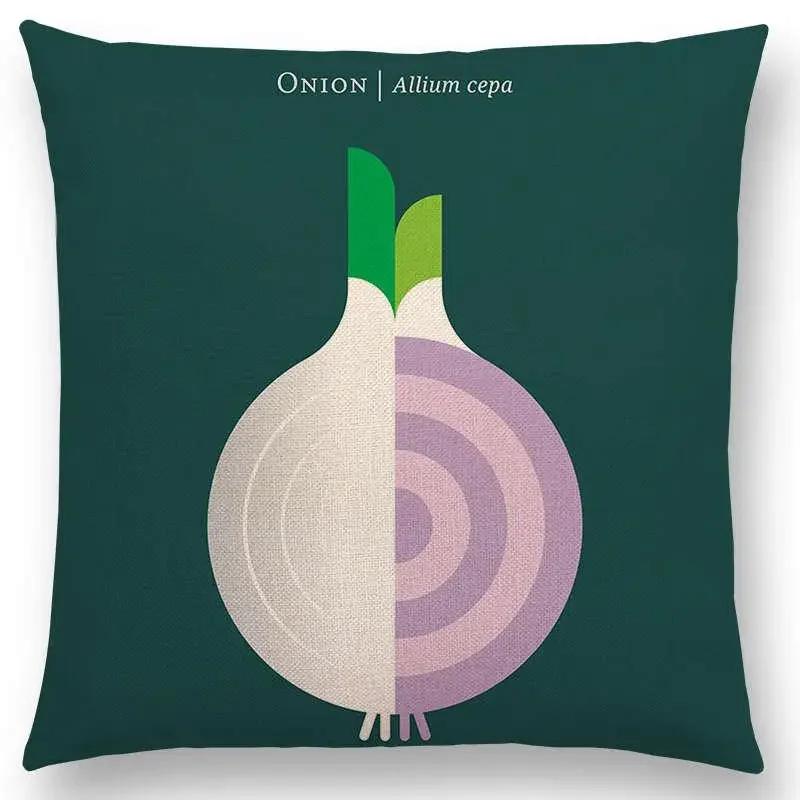 Urocze Owoce Warzywa Poszewka na Poduszkę Cytryna Ananas Awokado Jeżyna Cebula Burak Ogórek Poszewka na Poduszkę Ozdobną na Sofę