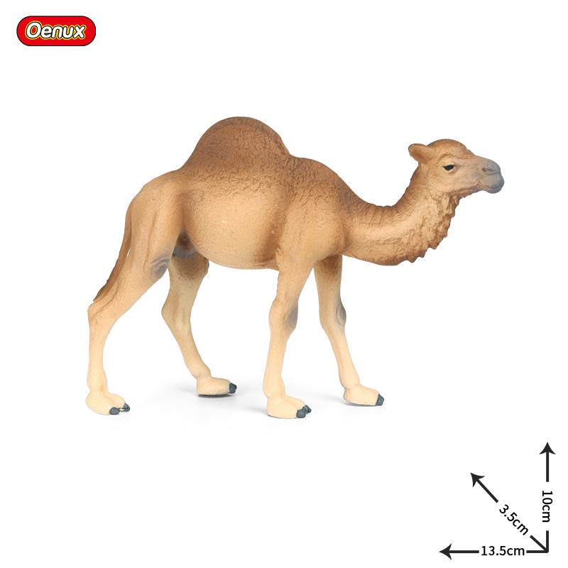 Oenux Simulation Wild Animals Toy Desert Camel Donkey Alpaca Antelope Elk Deer Model Action Figures PVC Decoration Kids Gift