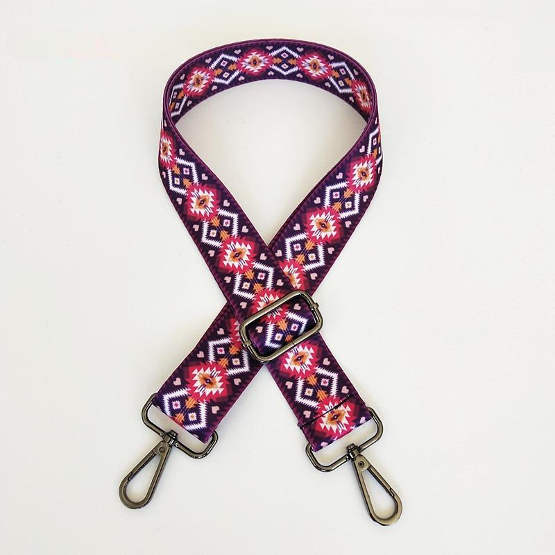 New Ethnic Style Series Women's Bag Shoulder Strap Accessories Adjustable Wide Shoulder Strap Color Bag Versatile Webbing