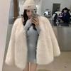 Maillard Imitation Fur Coat Women's Medium and Long Loose Winter New Light Fashion Wool Coat Celebrity Cotton-padded Coat