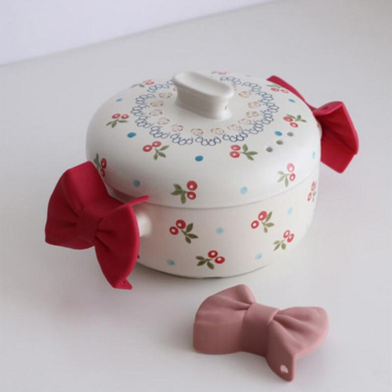 2pcs Ribbon Silicone Pot Handles Blue