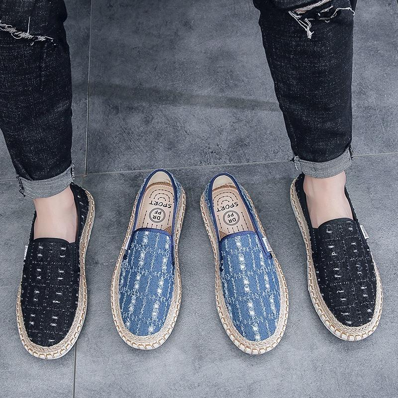 Neue Espadrilles Herrenschuhe Lässig Atmungsaktiv Slip-On Sneakers Männlich Canvas Schuhe Sommer Klassische Herren Fahrschuhe Slipper für Herren