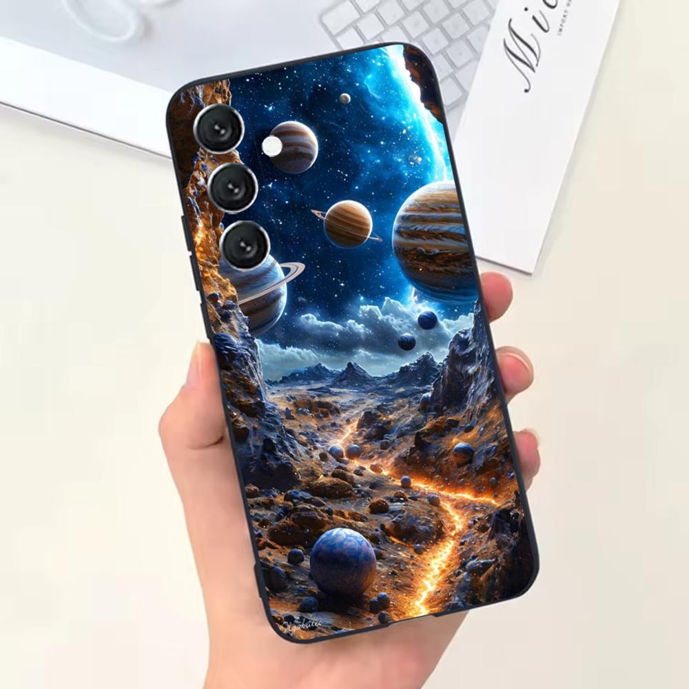 

Чехол для телефона Солнечная система Сатурн для Samsung Galaxy A13, A21s, A22, A31, A32, A52, A53, A71, A80, Мягкий черный корпус Samsung a11