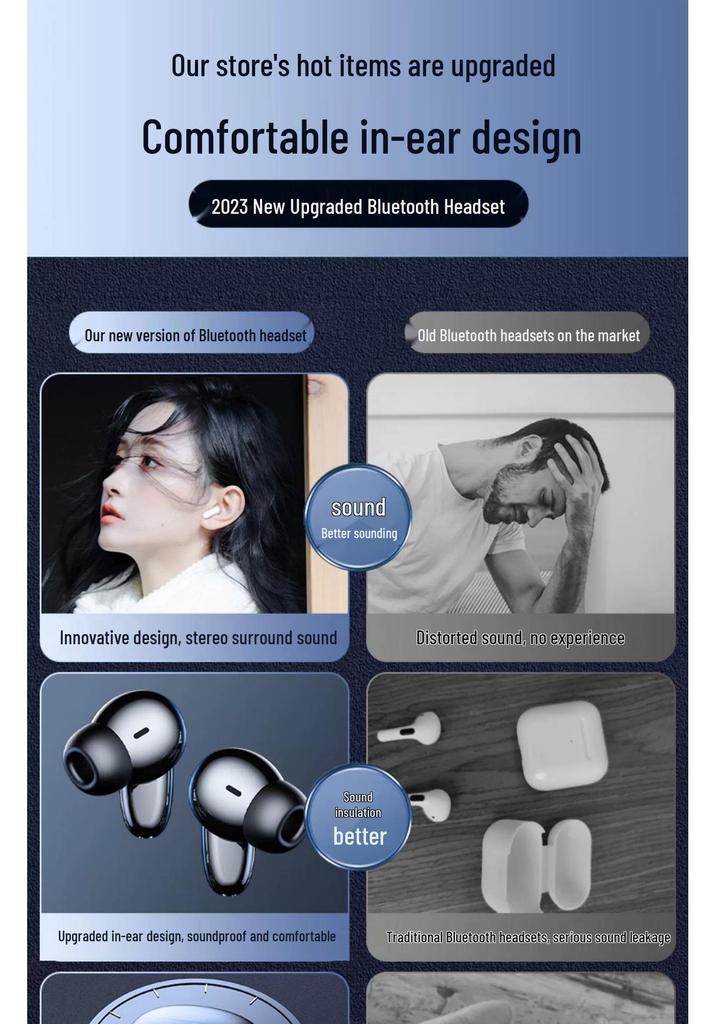 5.4 True Wireless Noise-Cancelling Earbuds with Long Battery for Sports & Gaming