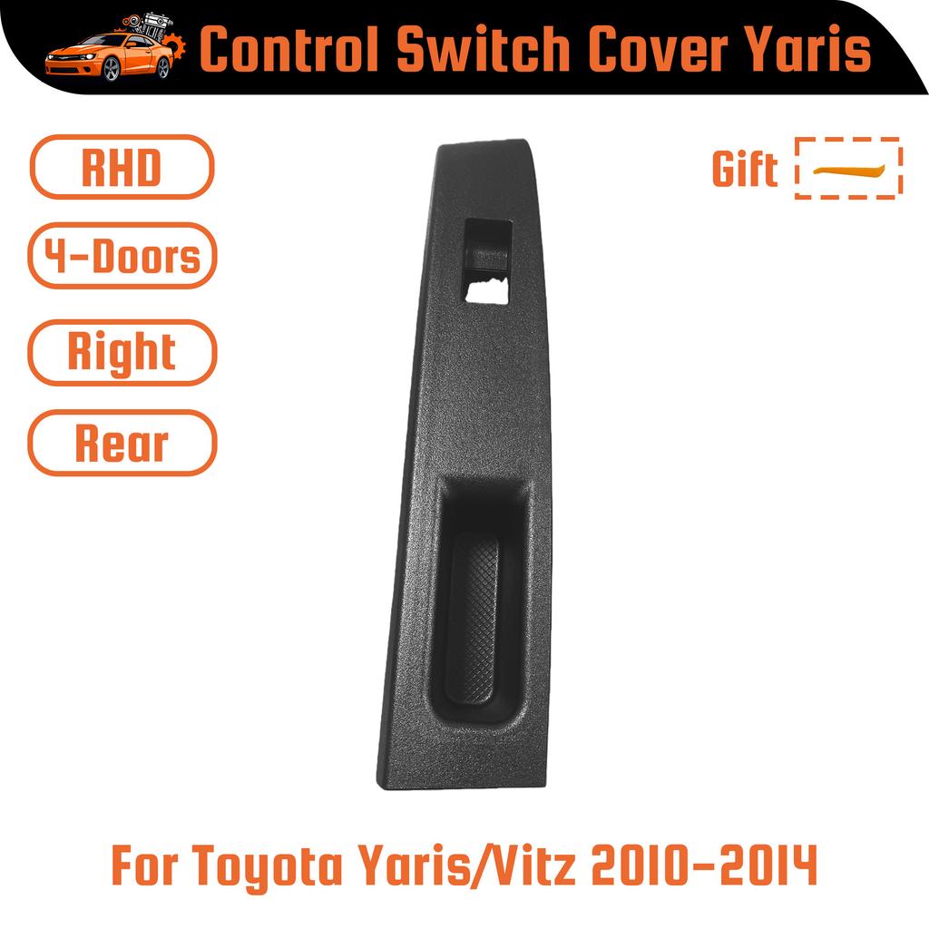 Car Window Switch Control Panel Armrest Upper Panel Cover Replacement For Toyota Yaris/Vitz 2010 2011-2014 Armrest Door Panel