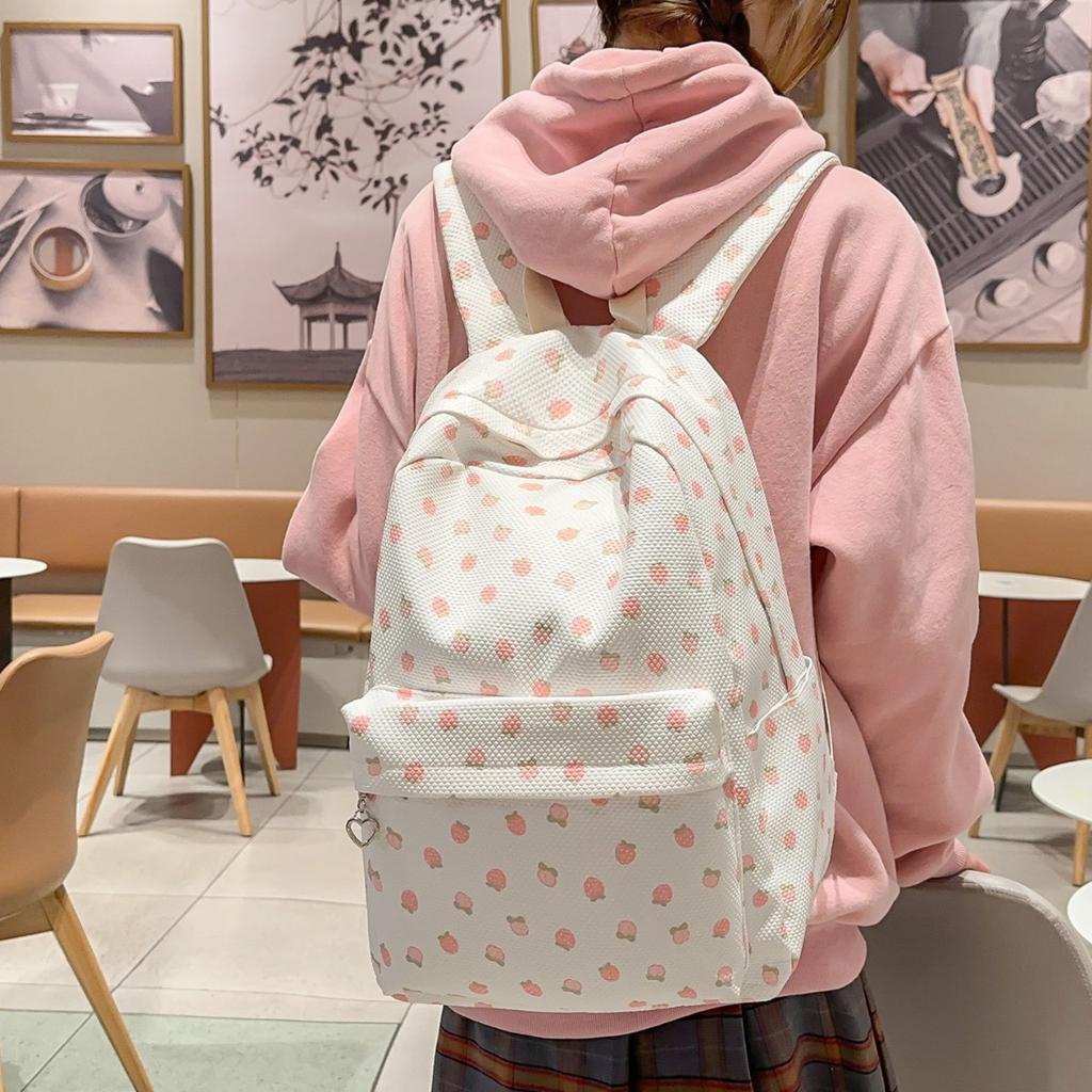 Schultasche weiblich ins Japanisches Mädchen College-Stil kleiner floraler Rucksack Koreanische Version Harajuku bedruckter Mittelschüler-Rucksack weiblich