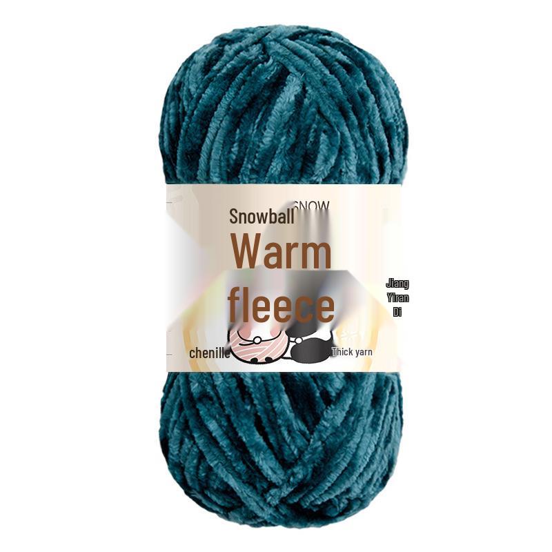 Jiate Snowball Chenille Yarn: Cozy, Thick, Fluffy Yarn for DIY Crochet, Gold Velvet Knit, Shoes, and Scarf Projects.