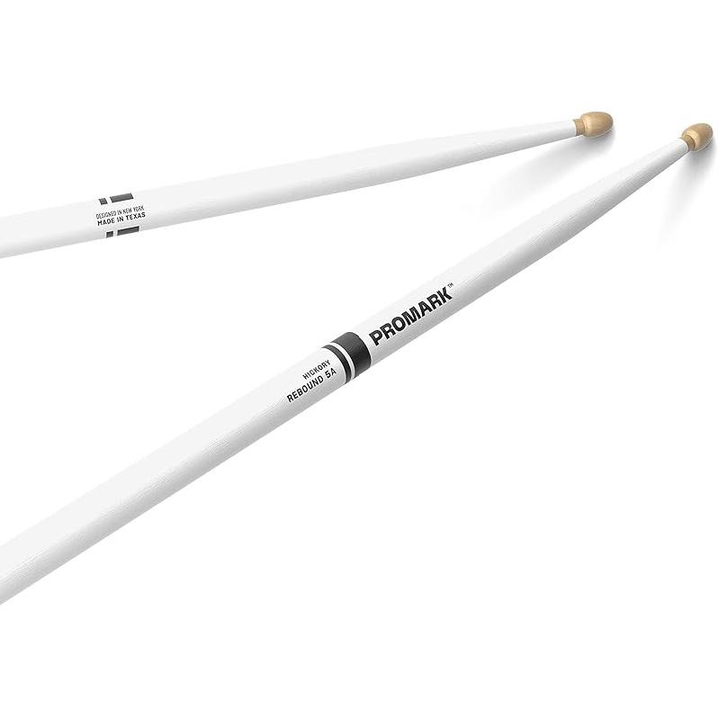 Барабанные палочки Promark American Hickory Rebound 5A, наконечник-желудь, белые - Одна пара Rebound 5A белый