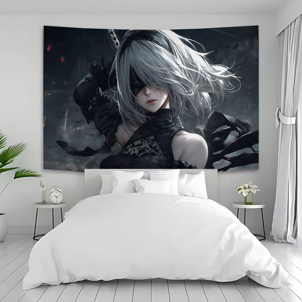 Game Nier Automata Printed Large Wall Tapestry Indian Buddha Wall Decoration Witchcraft Bohemian Hippie Wall Art Decor