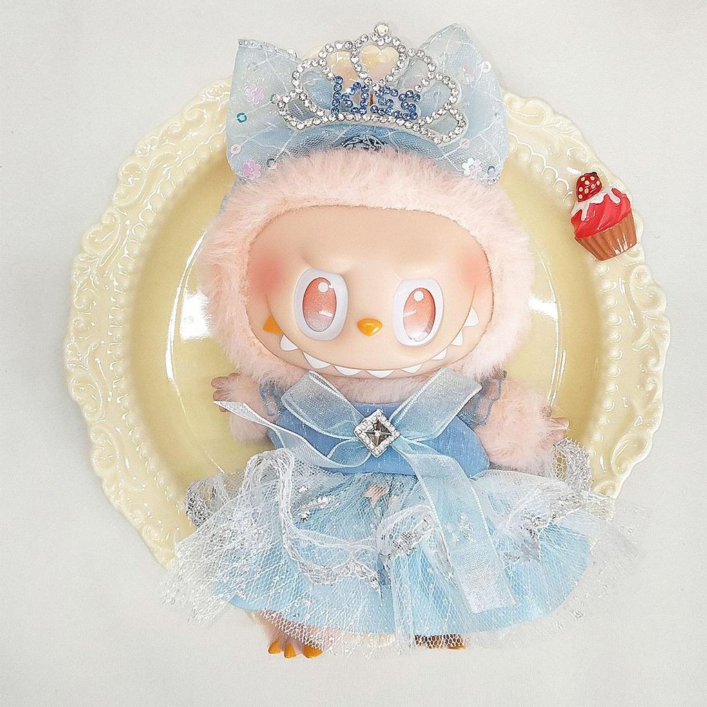 17cm Labubu Doll Clothing Set for 3.0 and First/Second Generation Sitting Party Blind Box Skirt