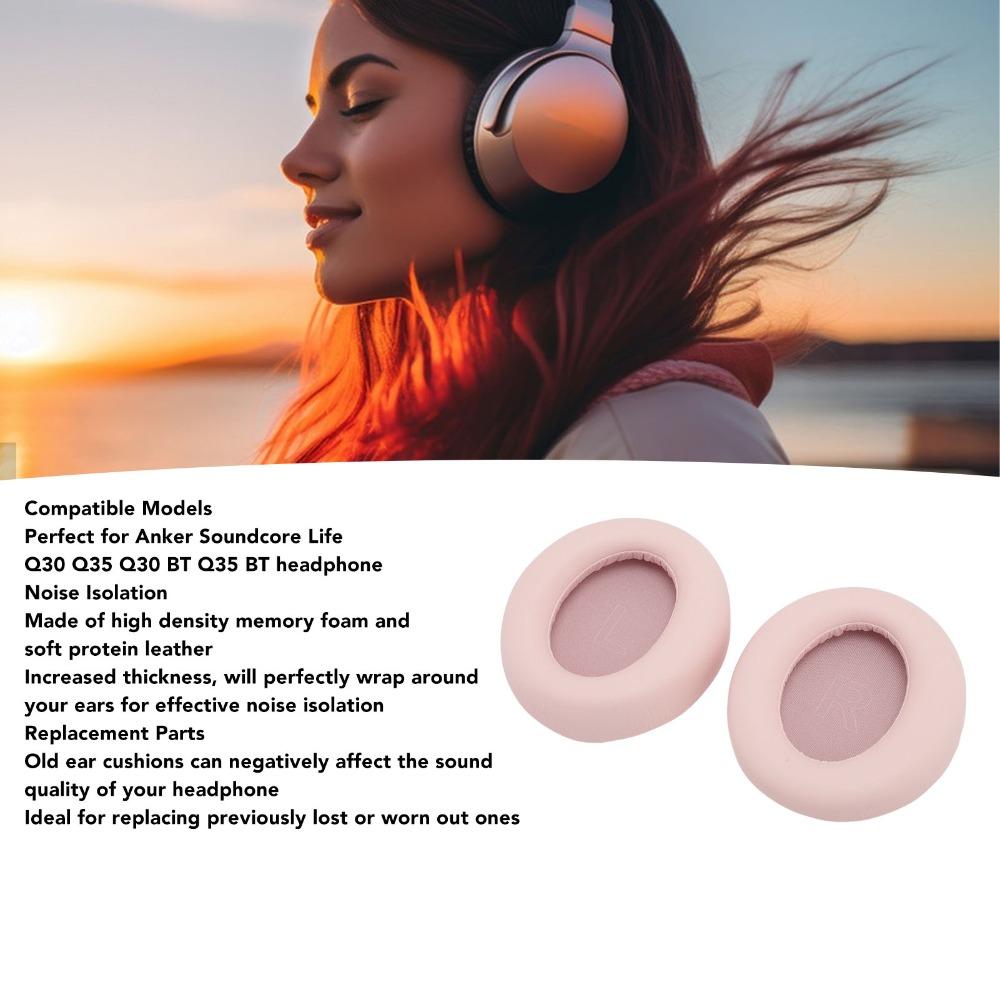 2PCS Noise Isolation Ear Cushions for Anker Soundcore Life Q30 Q35 Q30 BT Q35 BT Headset