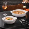 ZISIZ Ceramic Double-Handle Soup Noodle Bowl
