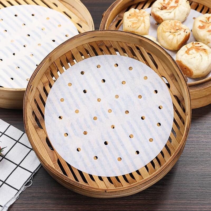 Fragrant Grassland Non-stick Round Steamer Liners (80 Sheets)