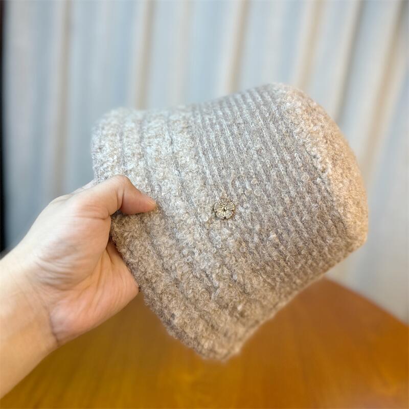 Fisherman Hat Women's Autumn and Winter Korean Style Large Head Circumference Showing Face Small Bucket Hat Fashion Versatile Basin Hat