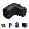 IEC320 C14 To C13 Up/Down Angle Power Plug C14 3 Pin Male To C15 Female Side Bend Conversion Plug Adapter For PC