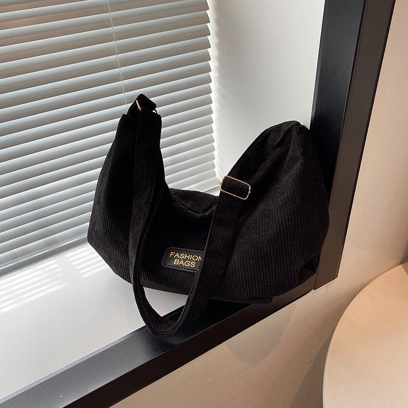 Women's Bag Crossbody Bag Corduroy Dumpling Bag New Shoulder Bag Stylish and Simple Bag Large Capacity
