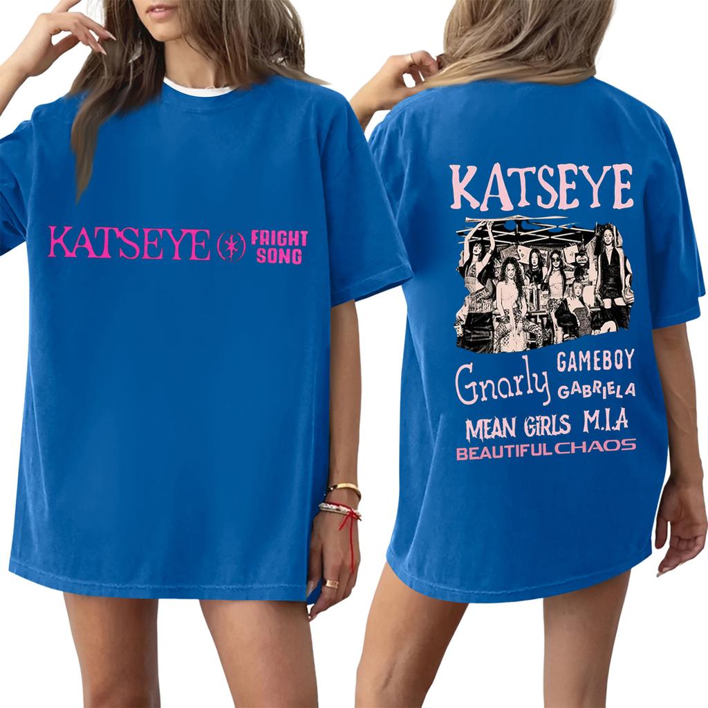 Dam T-shirt med tryck och rund hals och korta ärmar