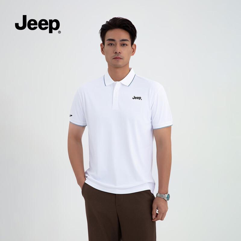 Мужская повседневная рубашка-поло JEEP Весна/Лето 2026 4XL белый