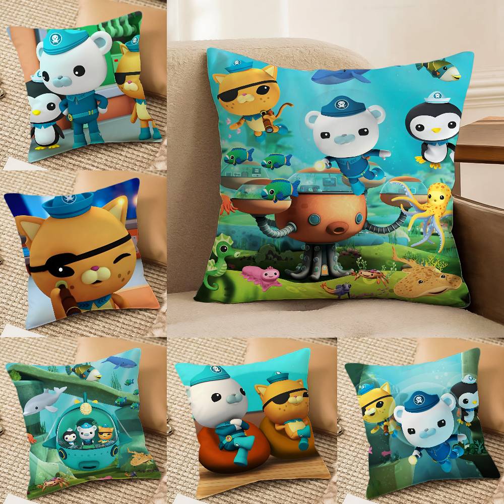 Cartoon Animation Cute The Octonauts Pillow Case Comfort Sofa Bed Silky elegant Invisible zipper Decorative cushion cover