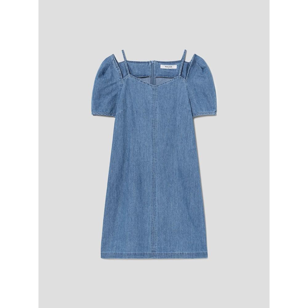 8seconds Denim Short Sleeve Mini Dress Sky Blue (114771Ay1Q)