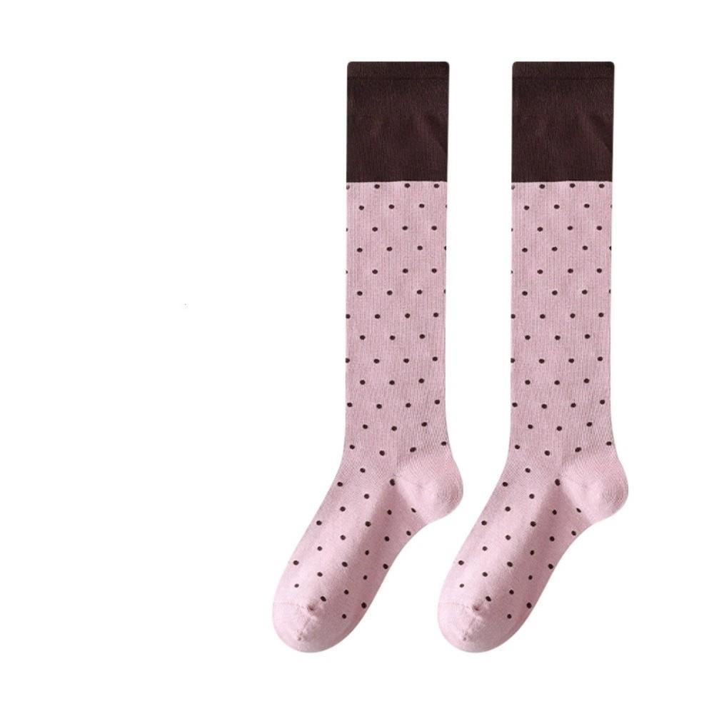 Korean Style Knee Socks Color Matching Women Stockings Fashion Long Socks  Women