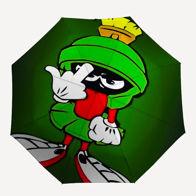 

Looney Tunes Marvin The Martian Automatic Open/Close Umbrella Compact Travel Umbrella, 8 Rib Heavy Duty Construction, Ideal Gift, 115