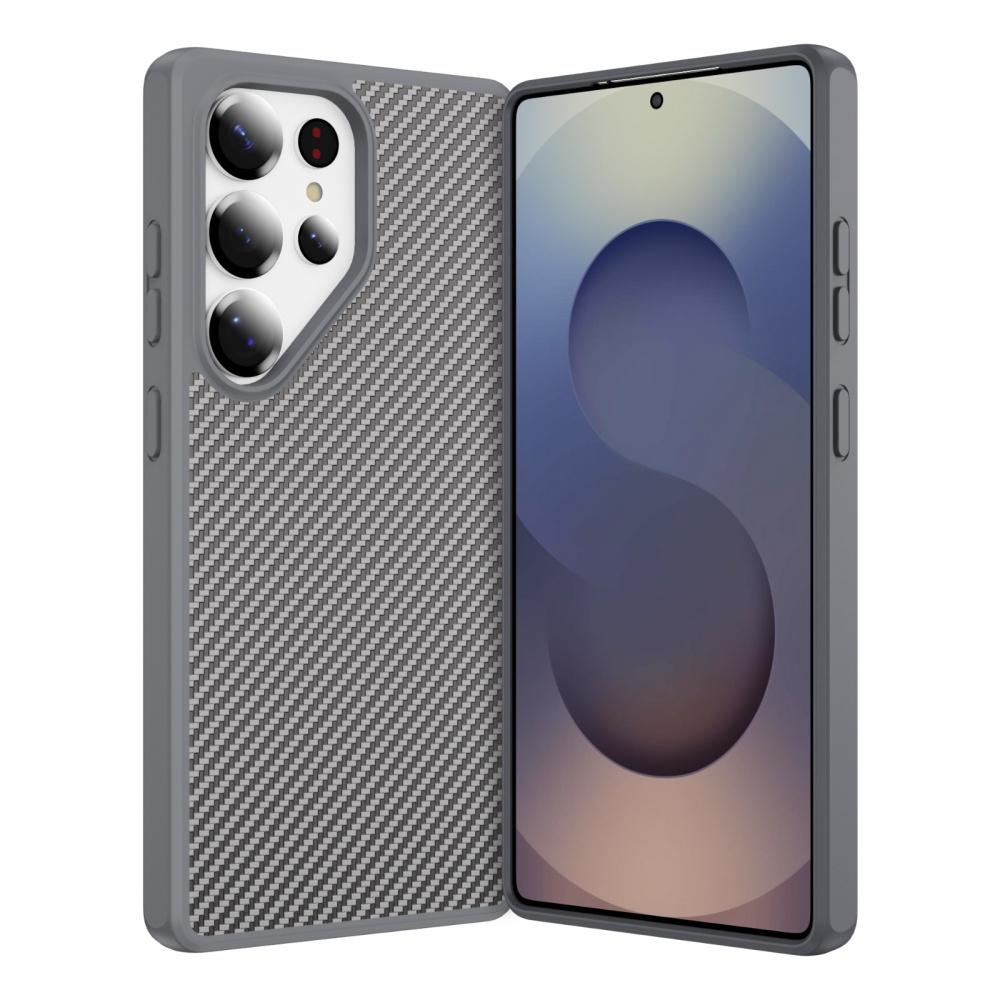 Business Sle Carbon Fiber Pattern Skin-friendly Case For Samsung Galaxy S26 Ultra S25 S24 S23 Plus TPU Bumper Shockproof Cover
