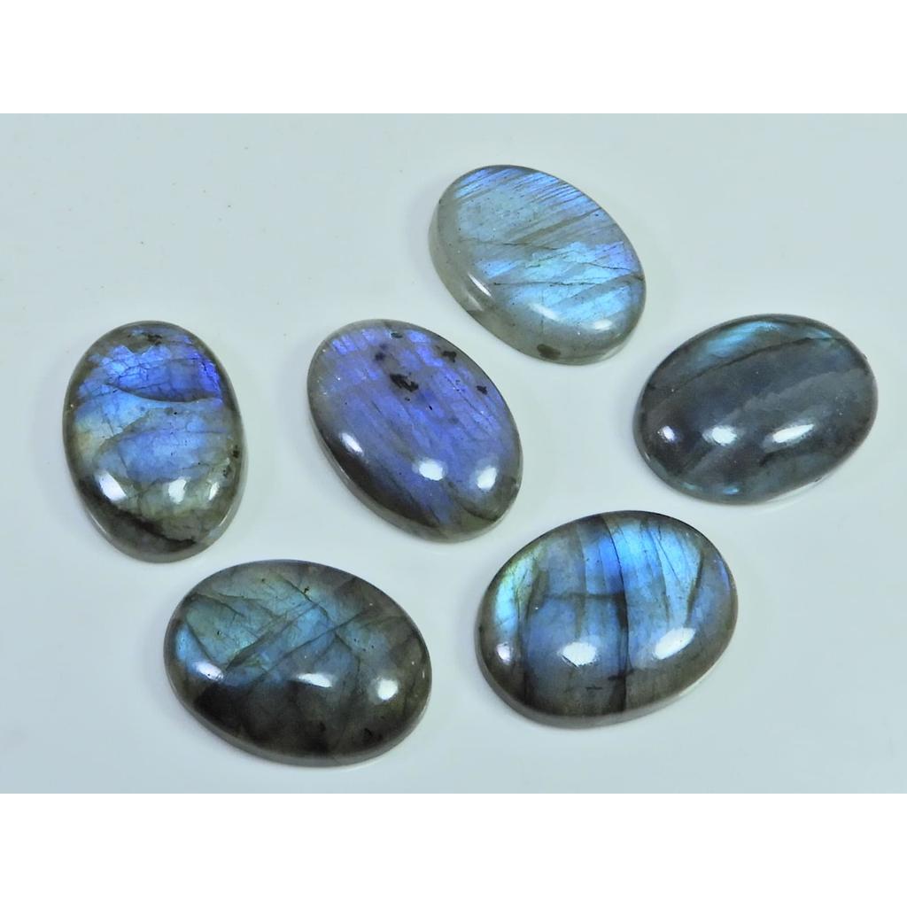 17X24MM Natural Multi Labradorite Oval Cabochon Loose Gemstone 6Pcs Lot C-1808
