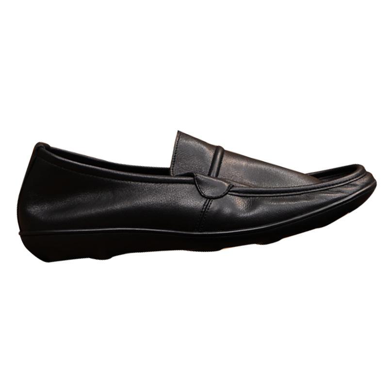 Men's Business Casual Top Layer Cowhide Men's Shoes Black Classic All-match Leather Shoes Men's One-step Soft Sole Driving Shoes