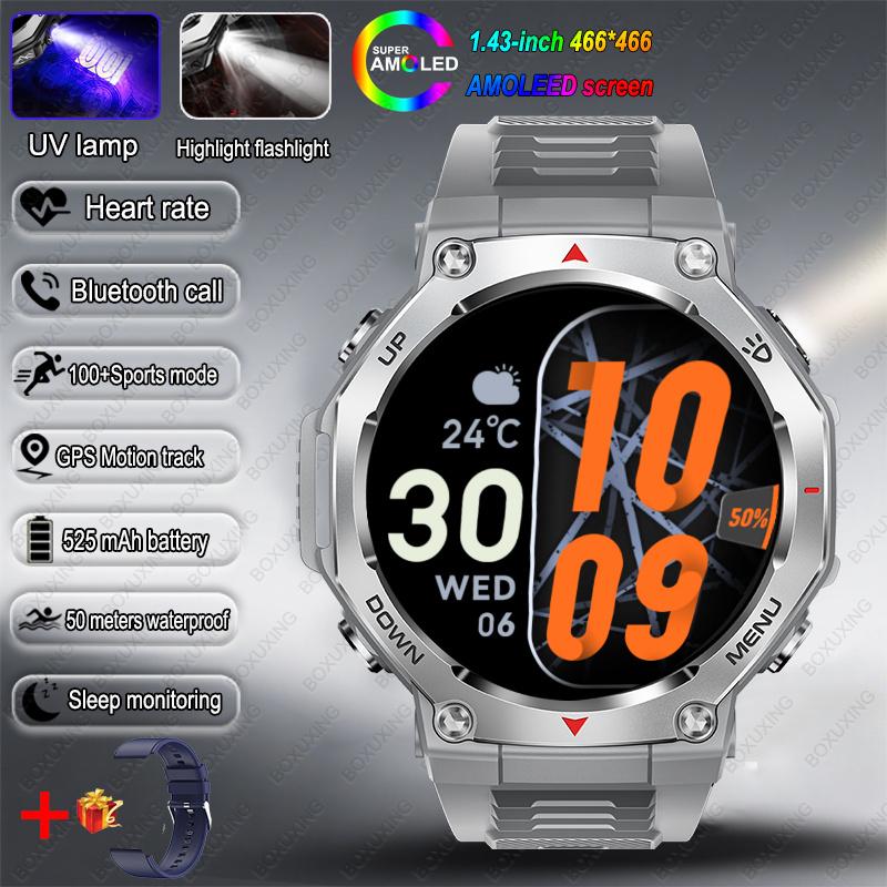NEW For T-Rex3 Smart Watch Men 10ATM IPX8 Waterproof Smart Watches Compass Altimeter Barometric 1.43'' AMOLED Bracelet