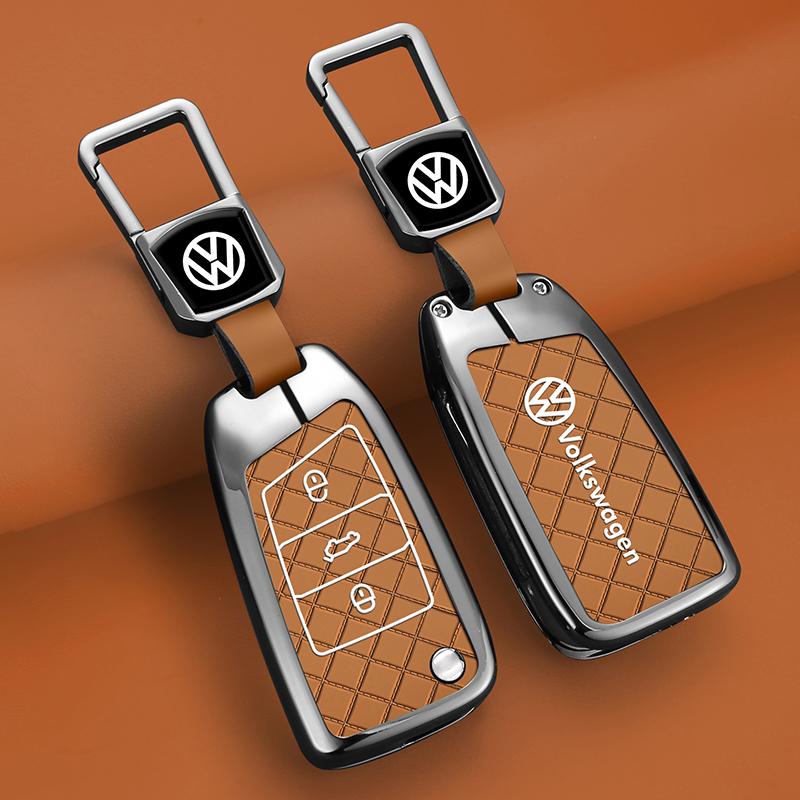 Pour Voiture VOLKSWAGEN Alliage de Zinc Clé Intelligente à Distance Étui Coque pour VW Volkswagen MK7 Golf 7 Tiguan MK2 pour Seat Ibiza Leon FR