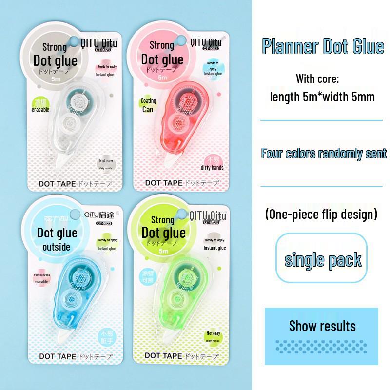 Student Handmade Point-Shaped Double-Sided High Viscosity Correction Tape for DIY Journals